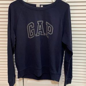 Navy embroidered Gap sweatshirt